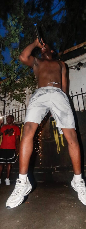 Photo of $tereoDaKing performing at the Kalen Bree show.